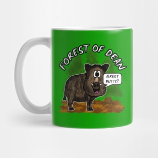 Forest Of Dean Wild Boar Funny Gloucestershire Mug